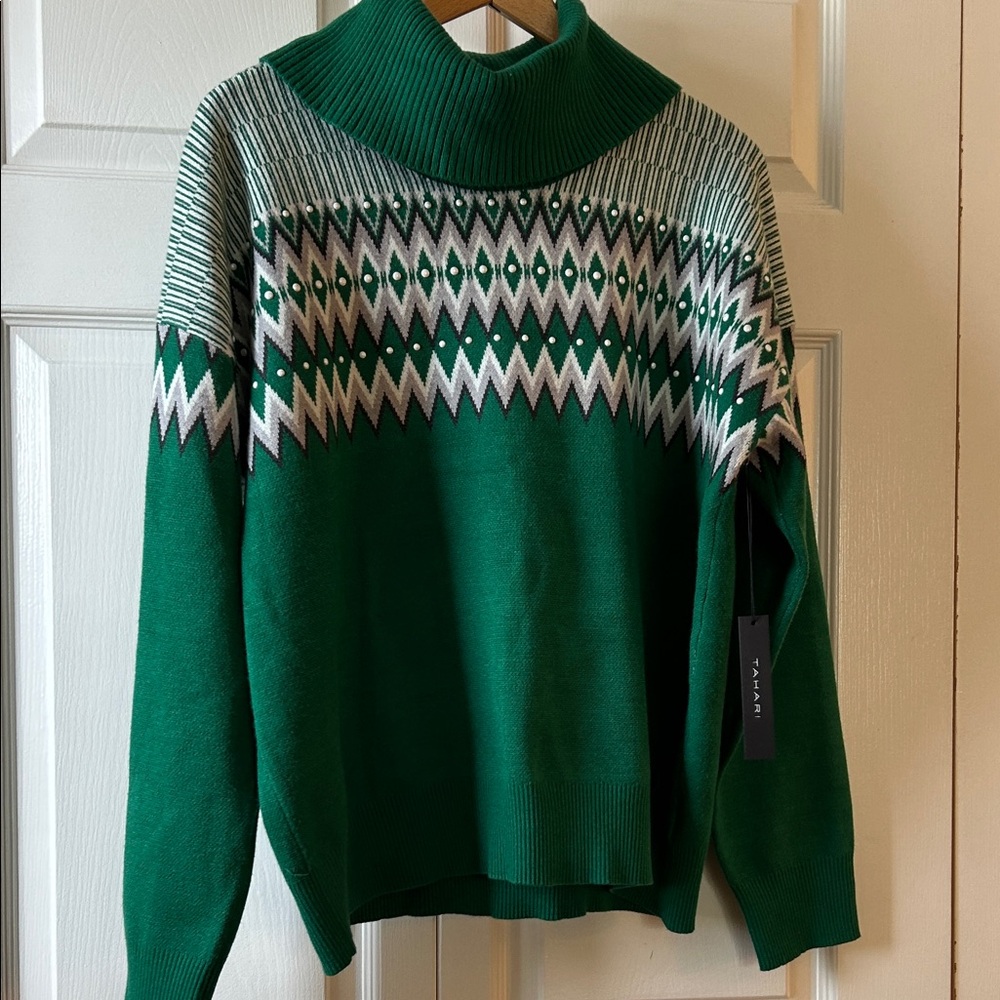 Xl Green fair isle ski sweater-BNWT - Picture 2 of 9